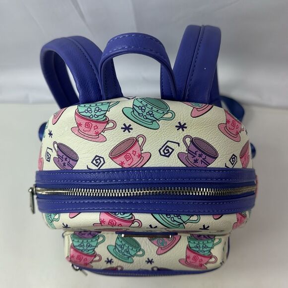 Disney Parks Loungefly Mad Tea Party Mini Backpack Alice In Wonderland Tea Cups - Picture 6 of 13